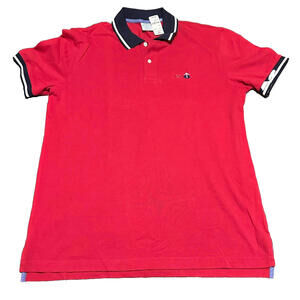 BROOKS BROTHERS Men Cotton Slim Fit Polo Shirt Short Sleeve XL Red Stripe NWT
